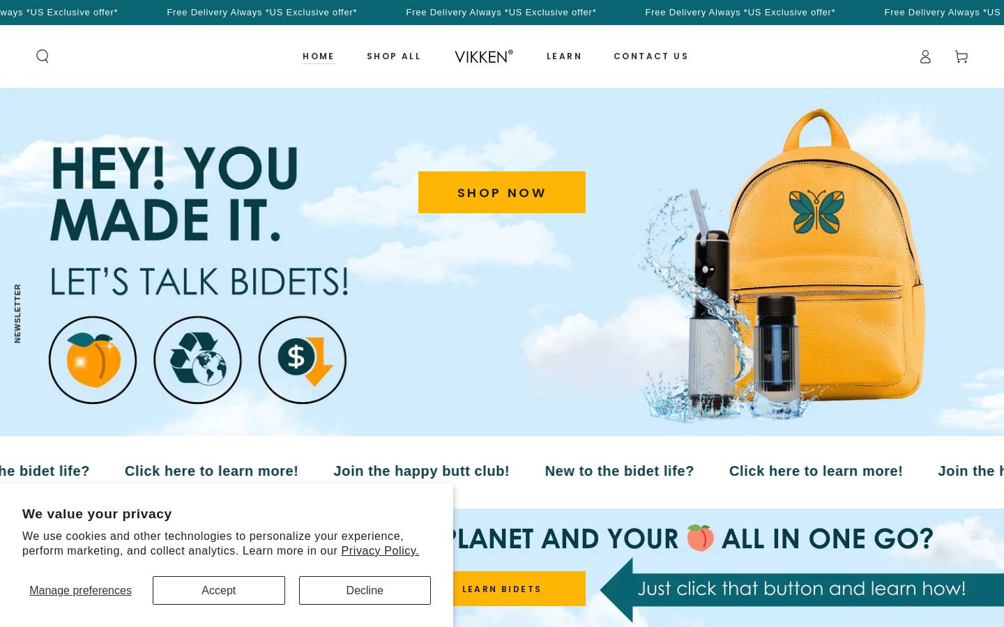 vikken.com homepage screenshot