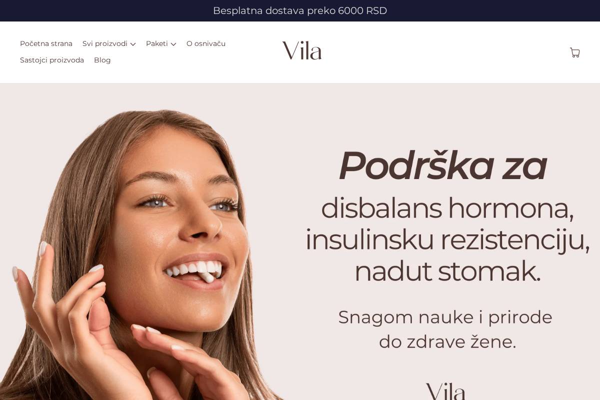 vilapure.rs homepage screenshot