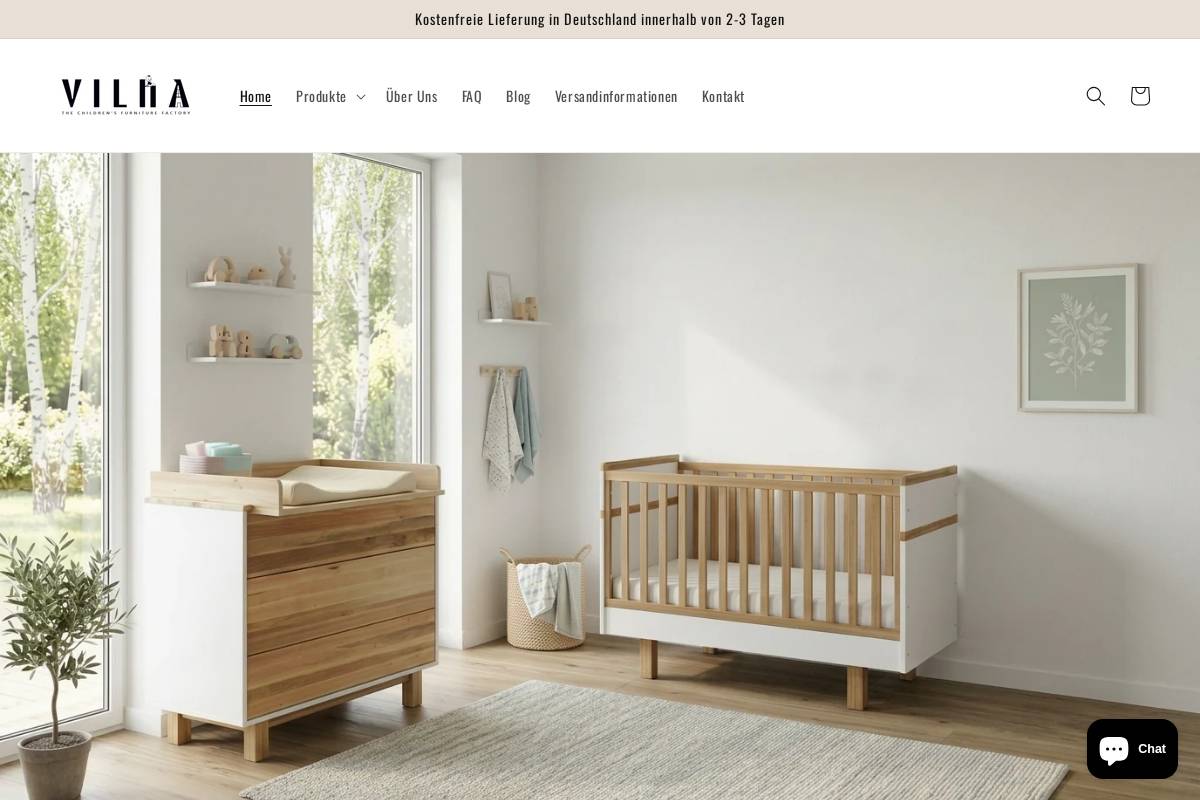 vilha.de homepage screenshot