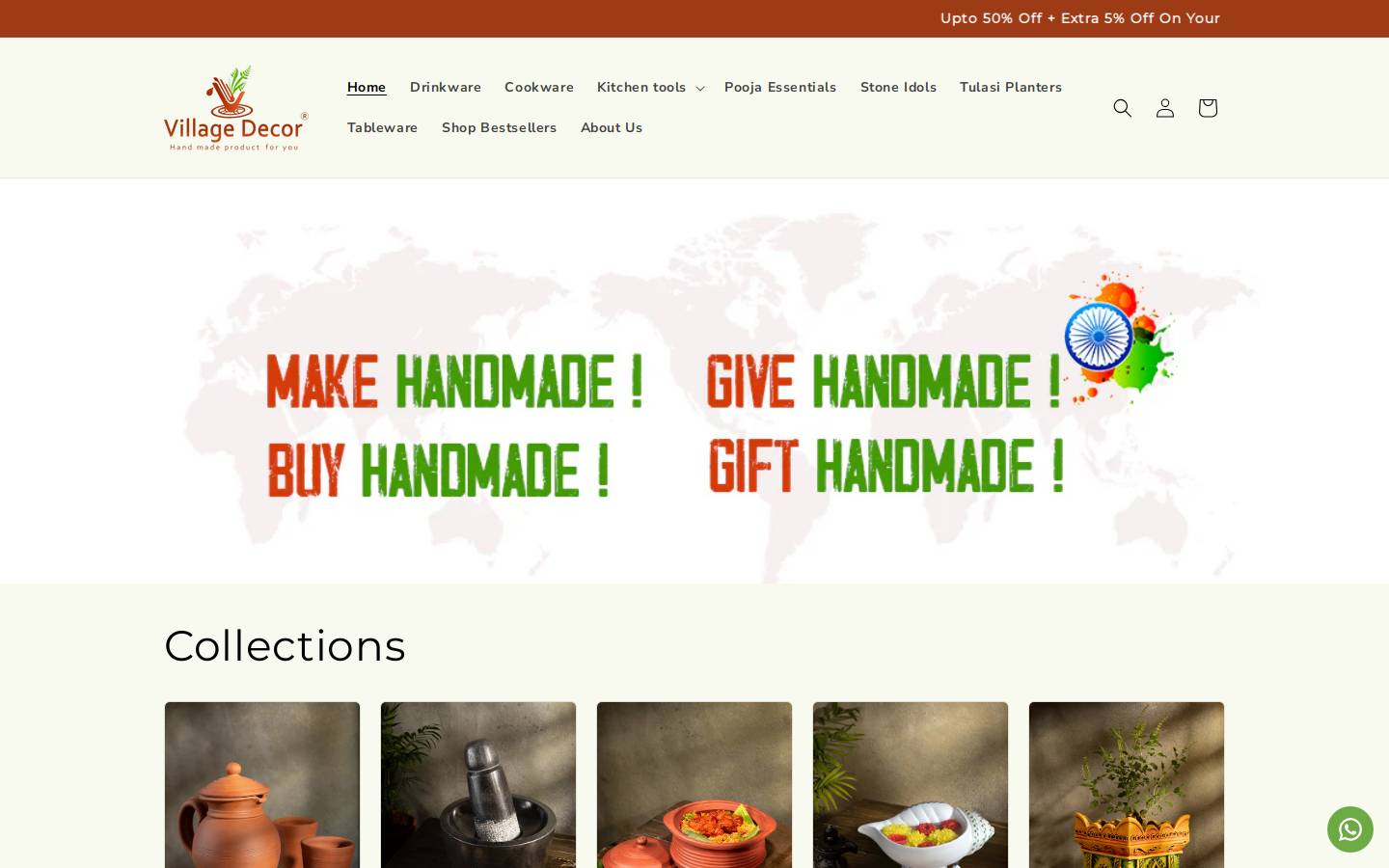 villagedecor.com homepage screenshot