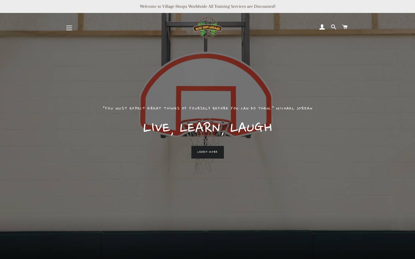 villagehoopsworldwide.com homepage screenshot