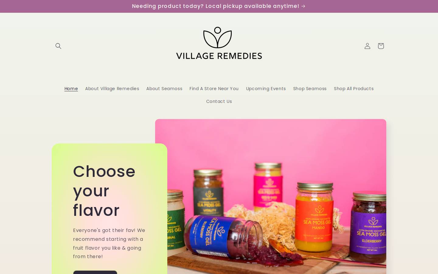 villageremedies.us homepage screenshot