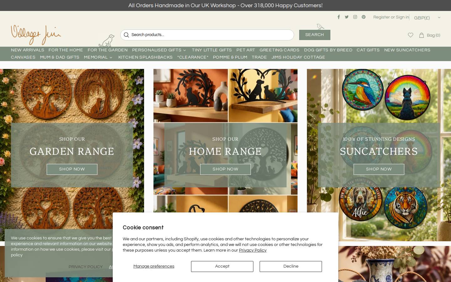 Villager Jim homepage screenshot