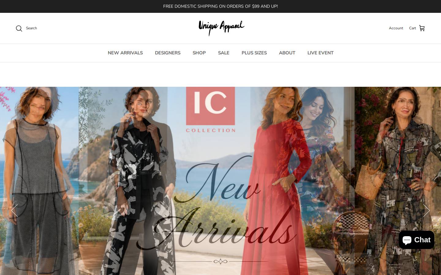 vilmasboutiques.com homepage screenshot
