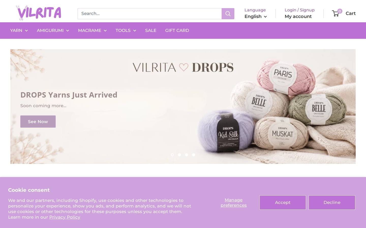 vilrita.com homepage screenshot