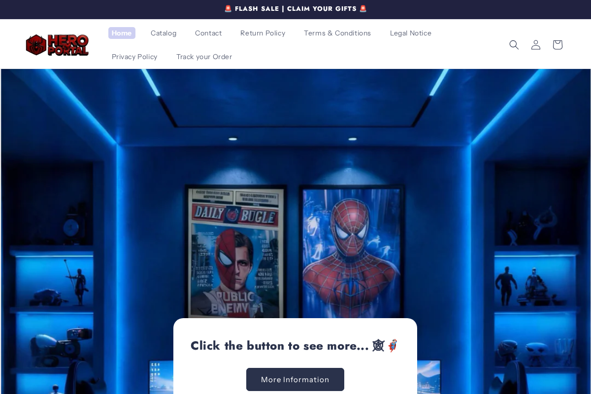 HeroPortal homepage screenshot