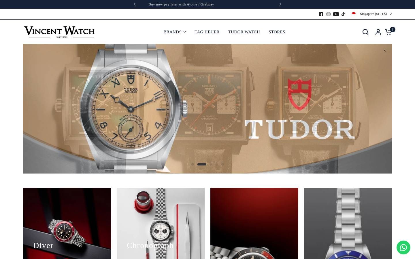 vincentwatch.com.sg homepage screenshot