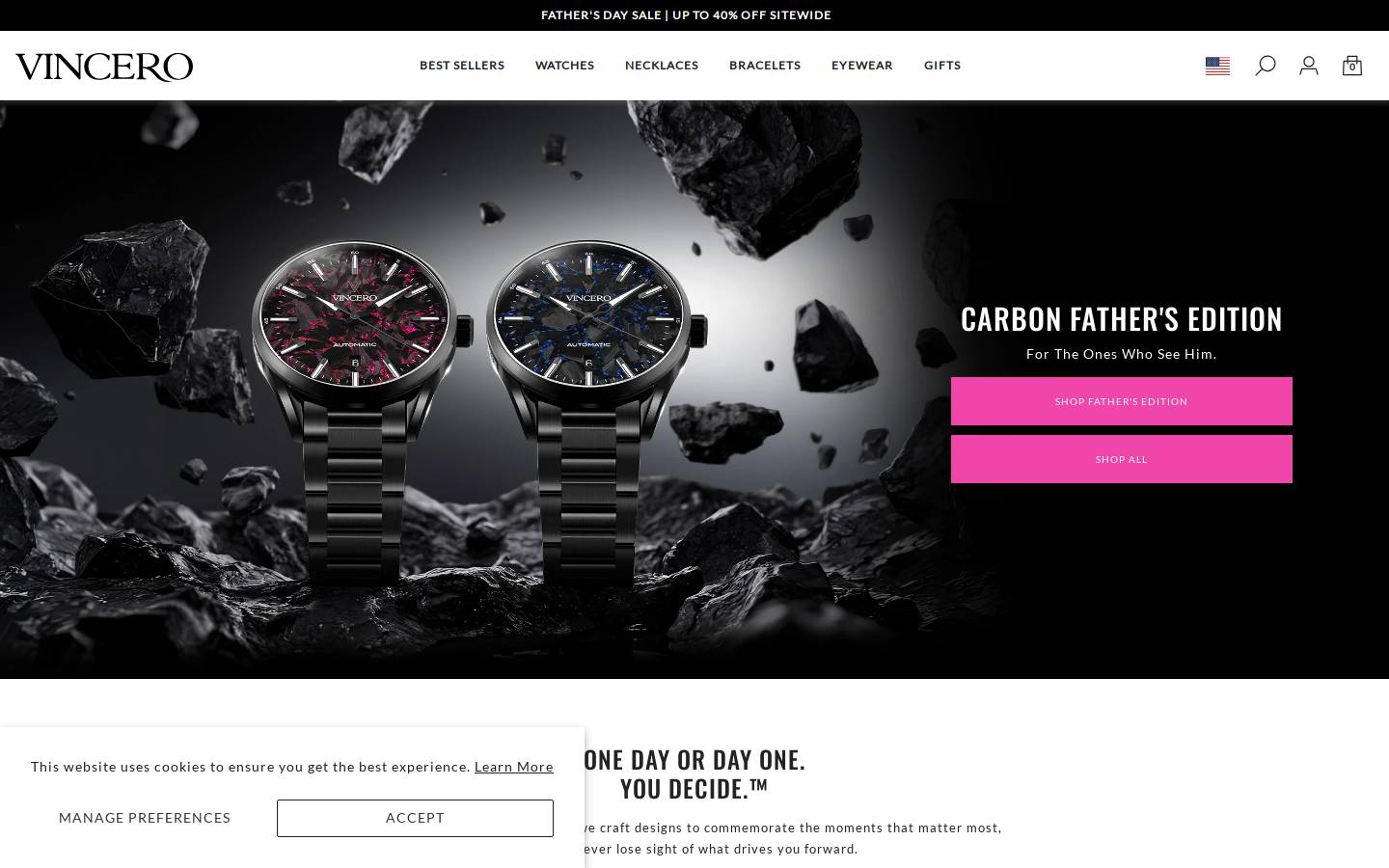 Vincero Collective homepage screenshot