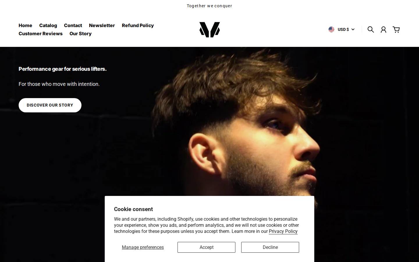 vincimus.shop homepage screenshot
