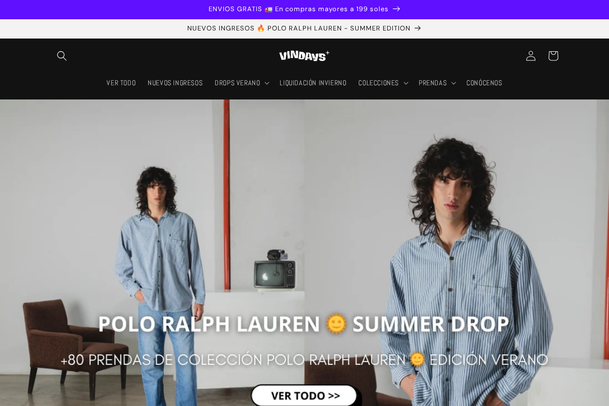 Vindays homepage screenshot