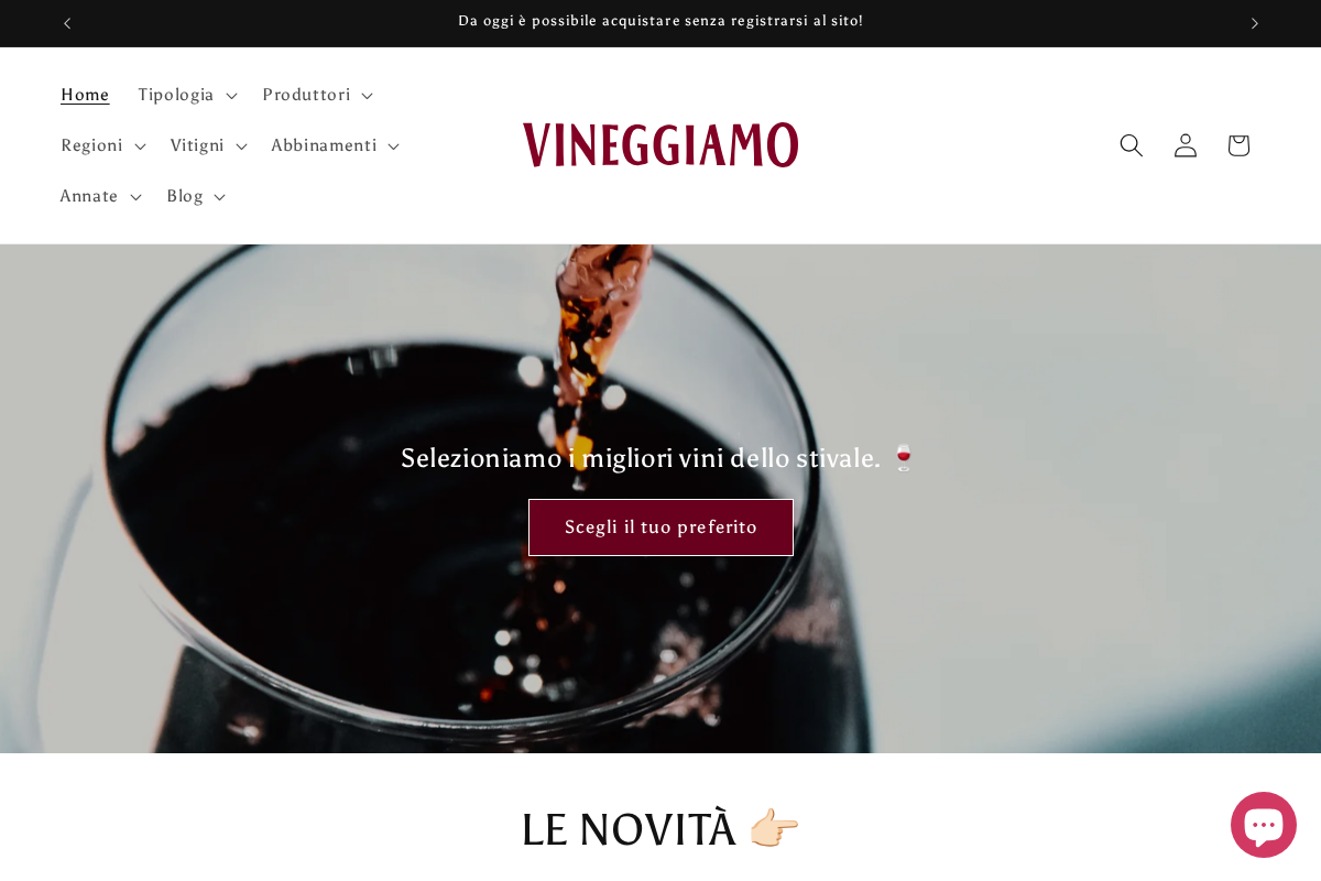 Vineggiamo homepage screenshot