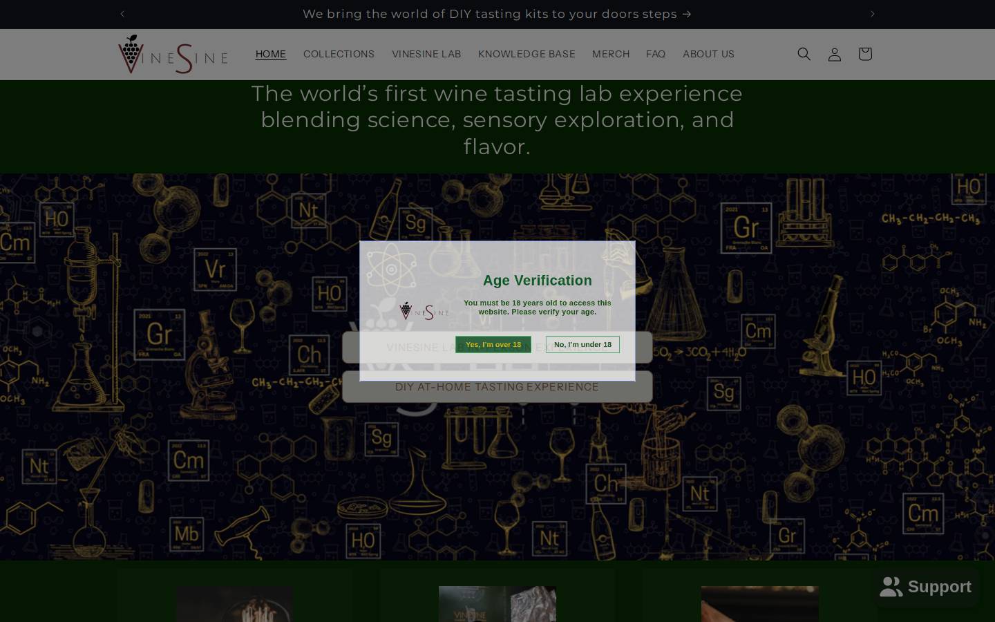 vinesine.com homepage screenshot