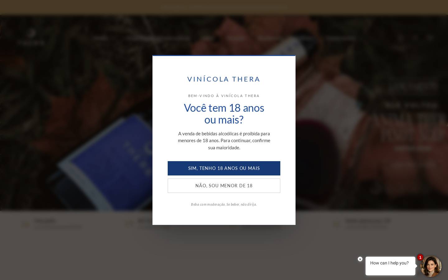 vinicolathera.com.br homepage screenshot