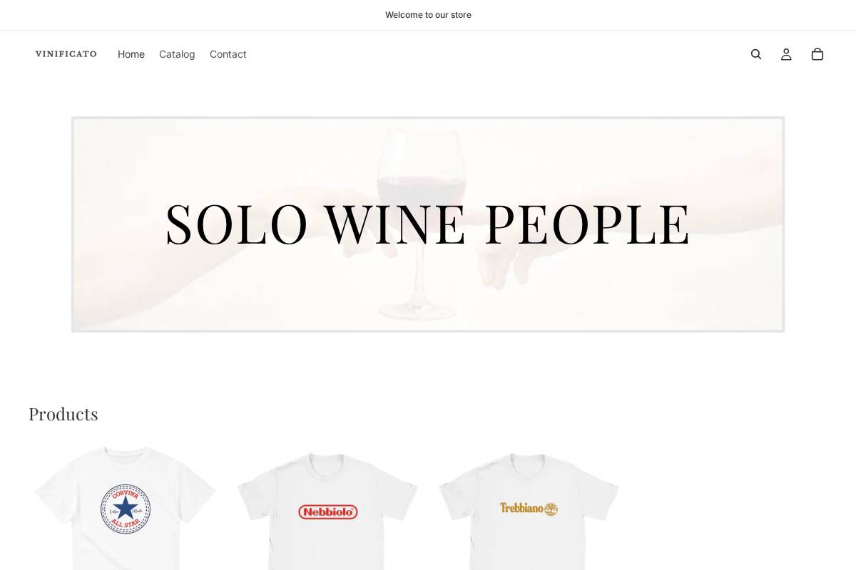 vinificato.com homepage screenshot