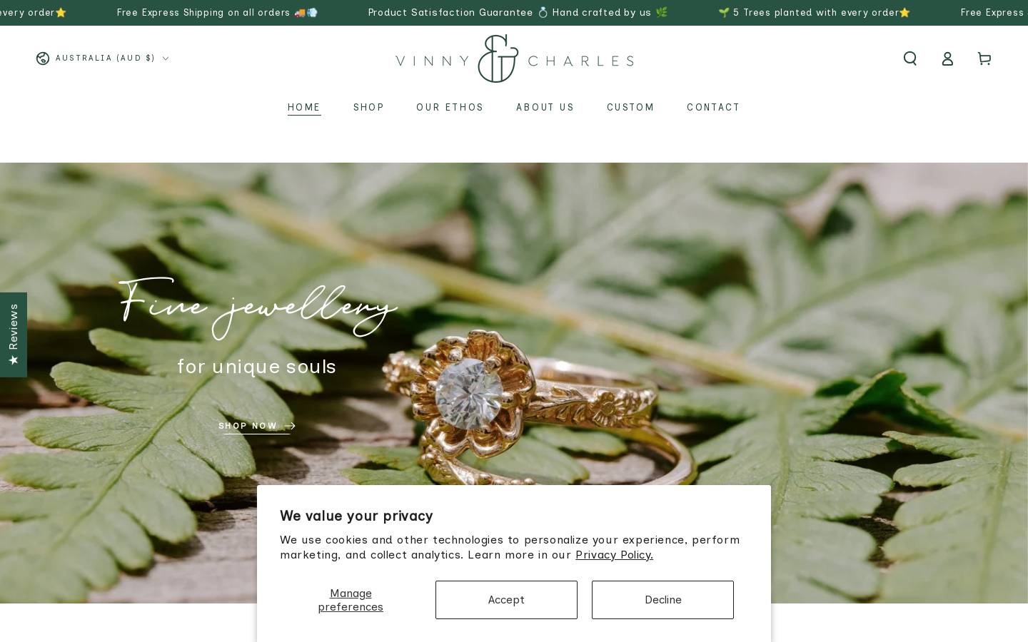 vinnyandcharles.com homepage screenshot