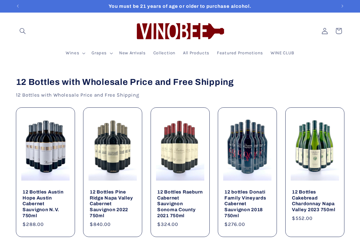 vinobee.com homepage screenshot