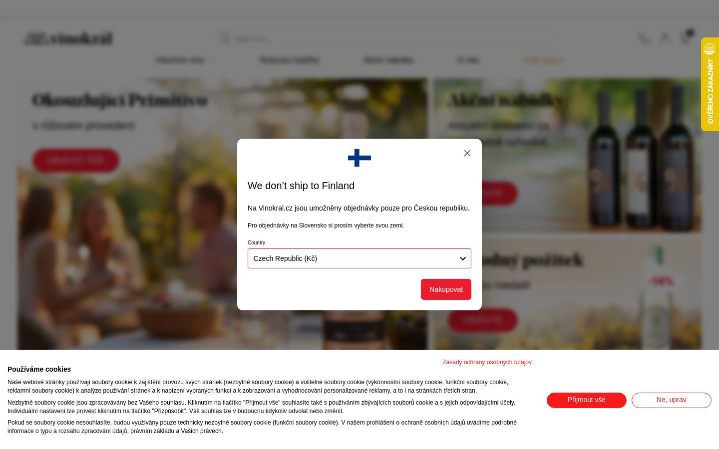vinokral.cz homepage screenshot