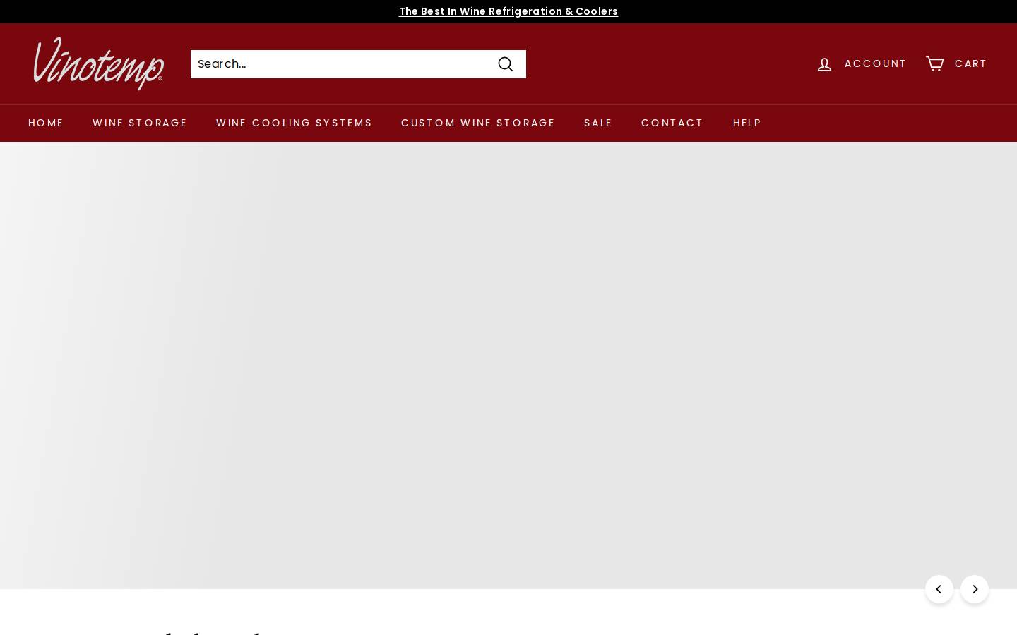 Vinotemp homepage screenshot