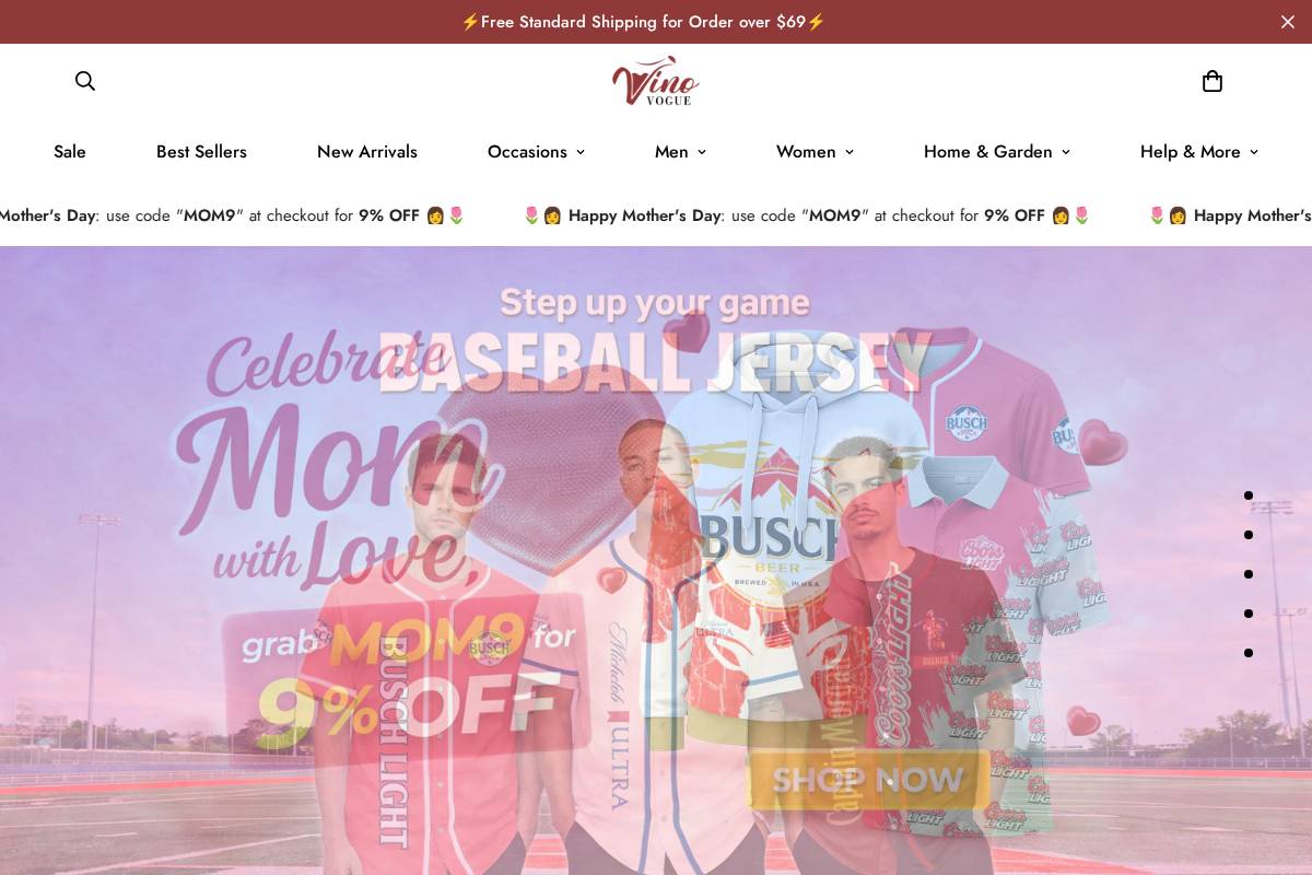 VinoVogue homepage screenshot