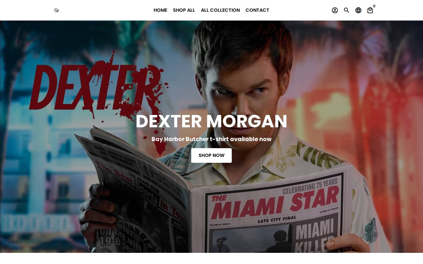 vinshirt.com homepage screenshot