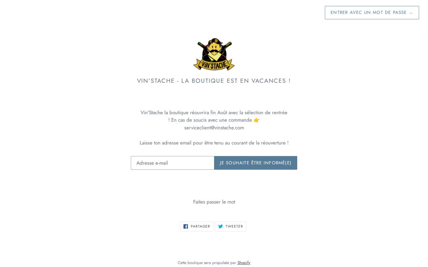 vinstache.com homepage screenshot