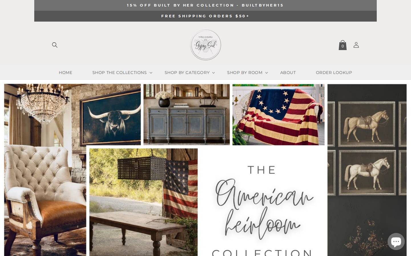 vintage-farmhouse.com homepage screenshot