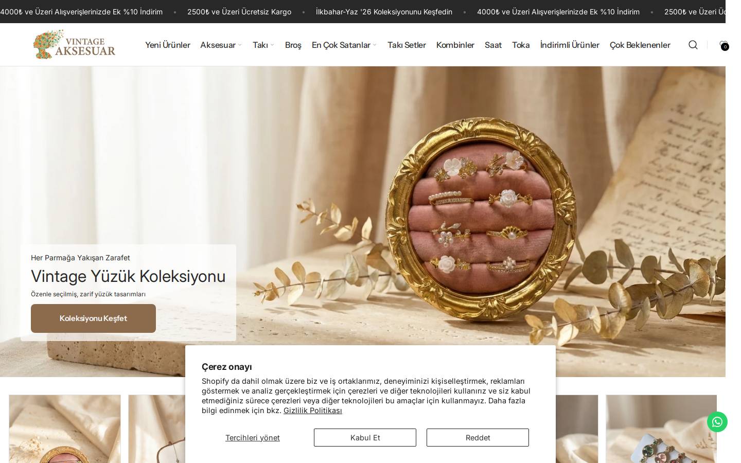 vintageaksesuar.com homepage screenshot