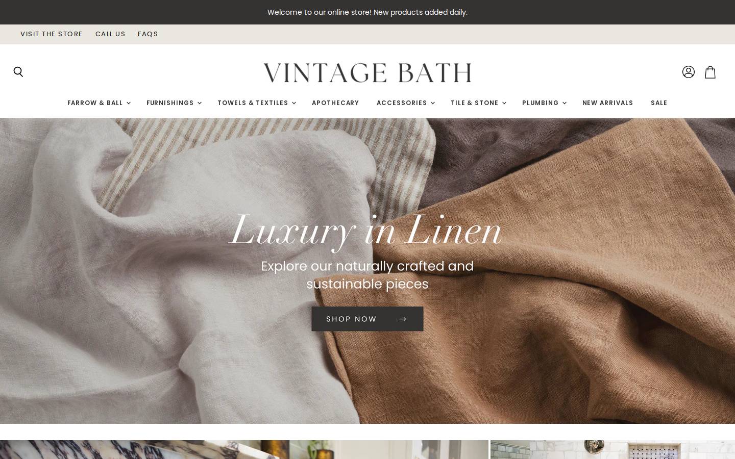 vintagebath.com homepage screenshot