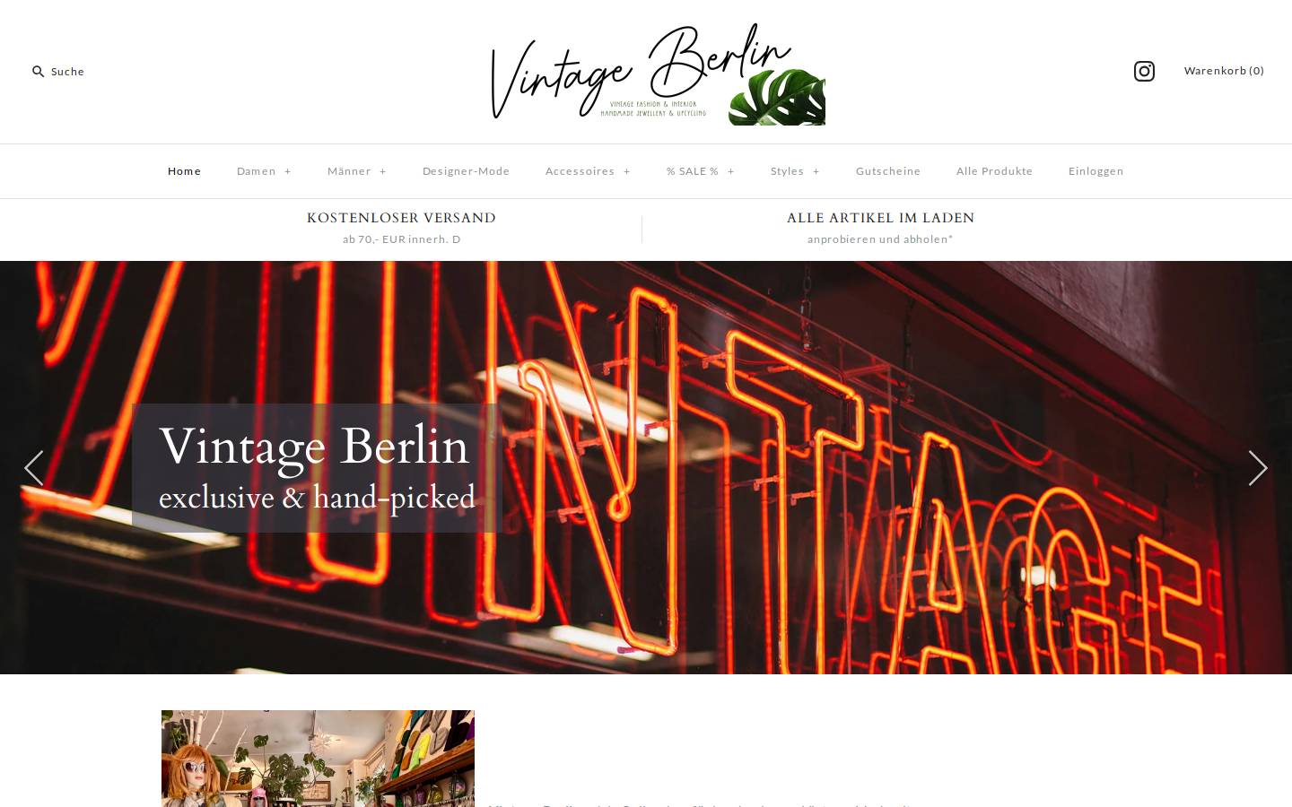 vintageberlin.de homepage screenshot