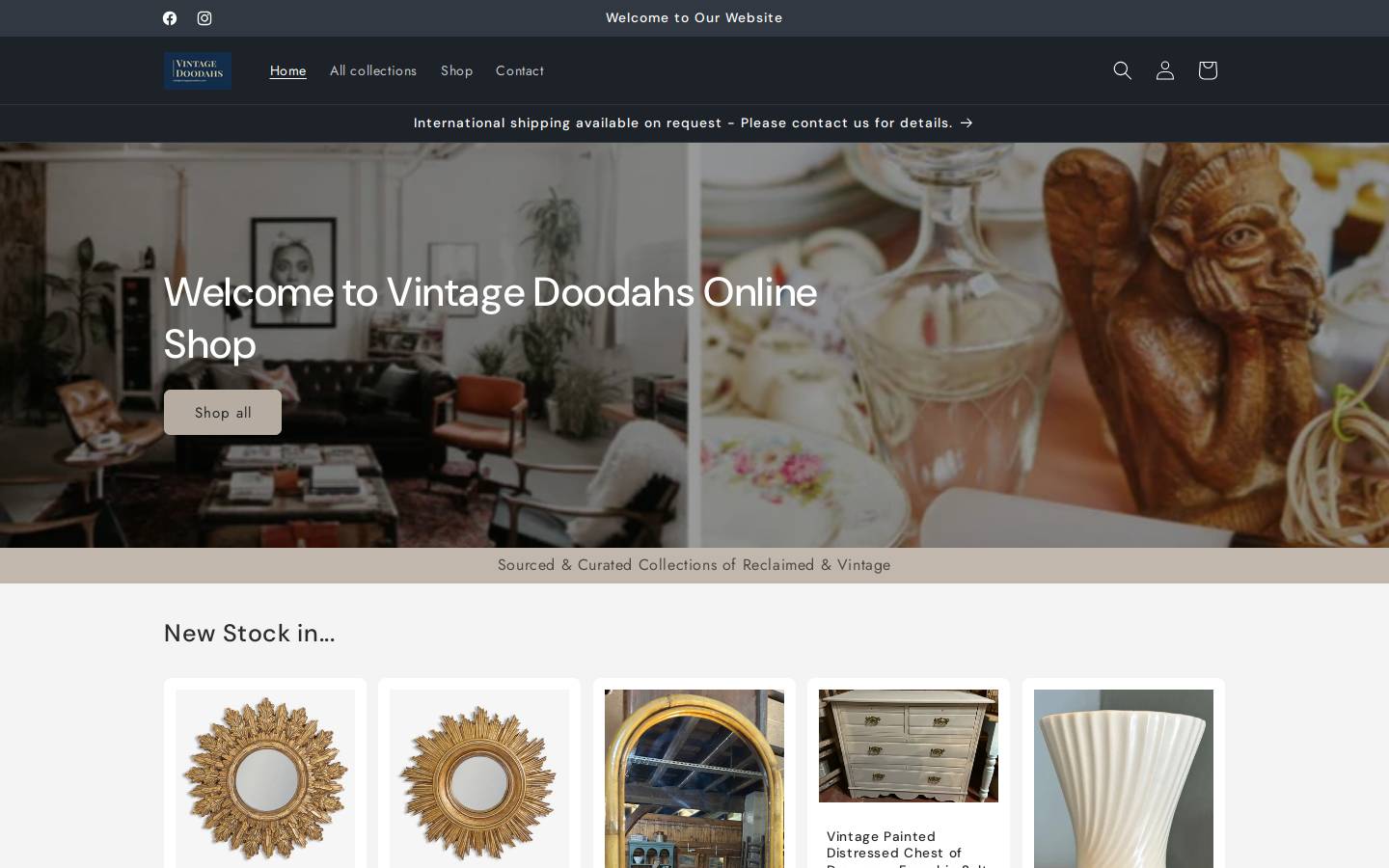 vintagedoodahs.com homepage screenshot