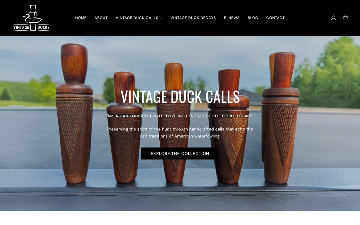 vintageducks.com homepage screenshot