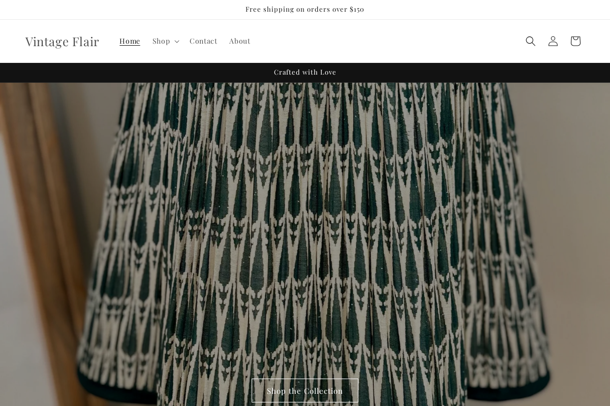 Vintage Flair homepage screenshot