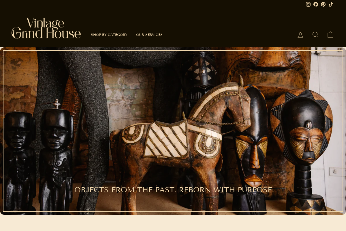 Vintagegrindhouse homepage screenshot