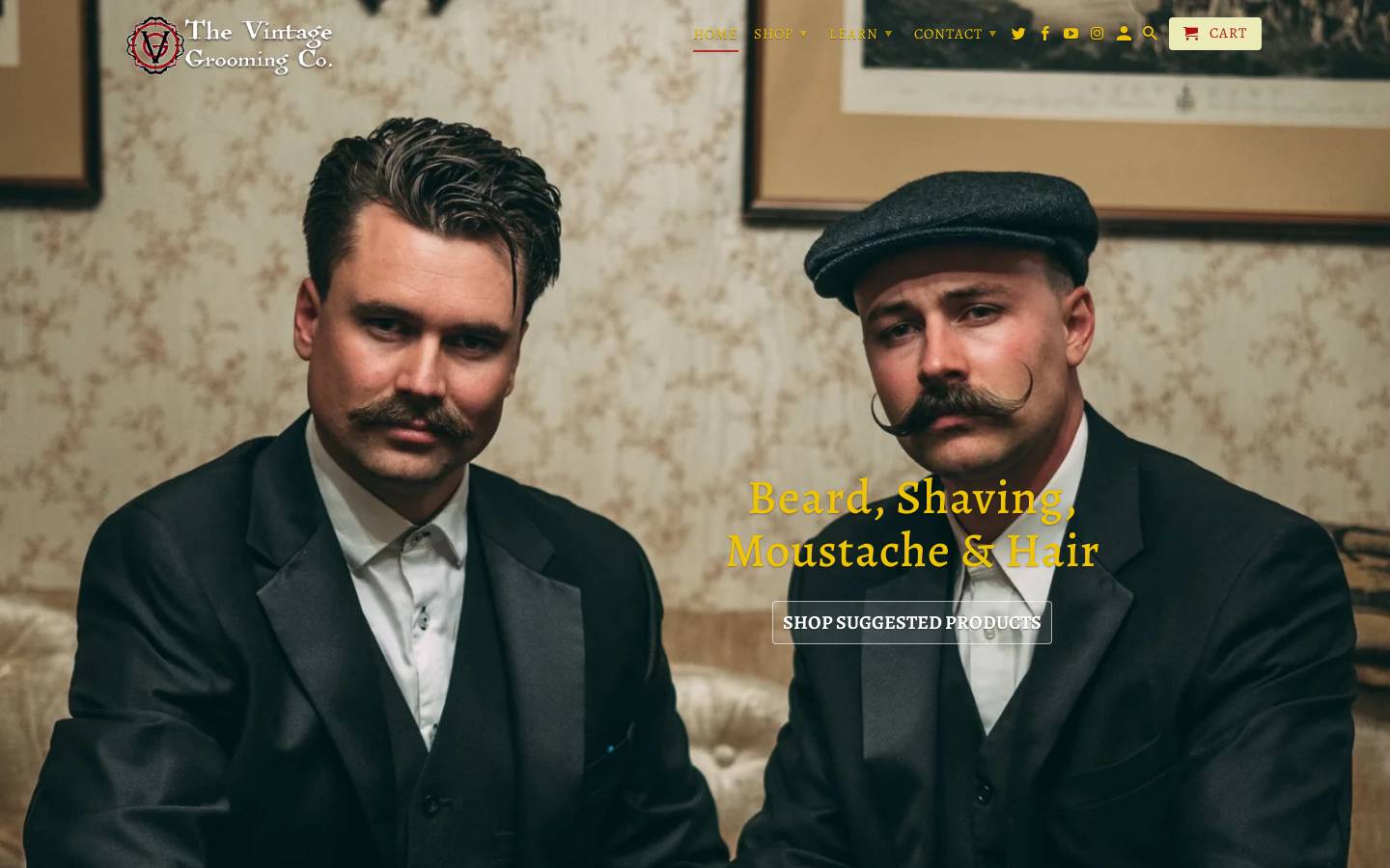 vintagegrooming.com homepage screenshot