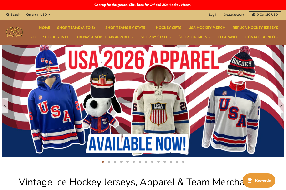 Vintage Ice Hockey homepage screenshot