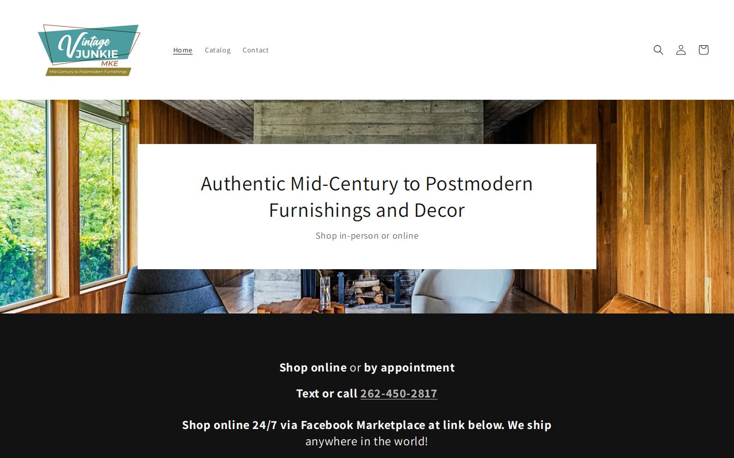 vintagejunkiemke.shop homepage screenshot