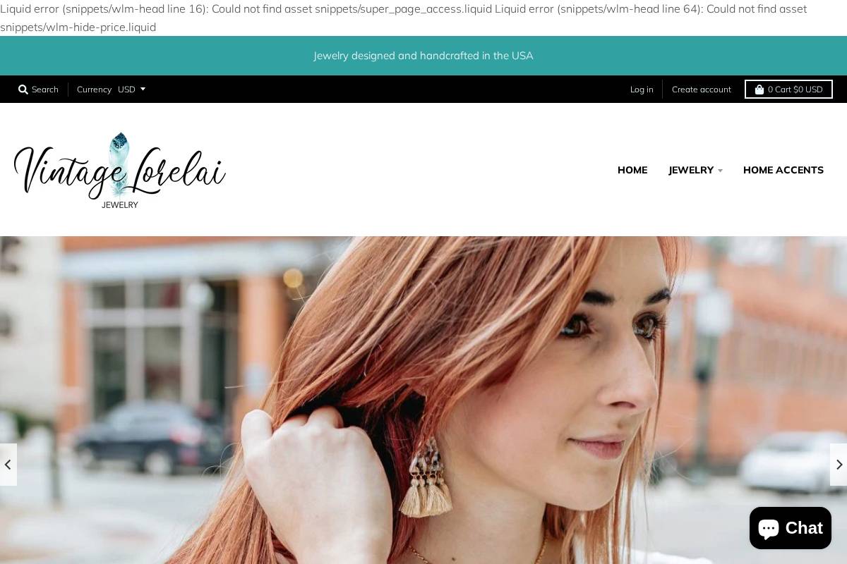 vintagelorelai.com homepage screenshot