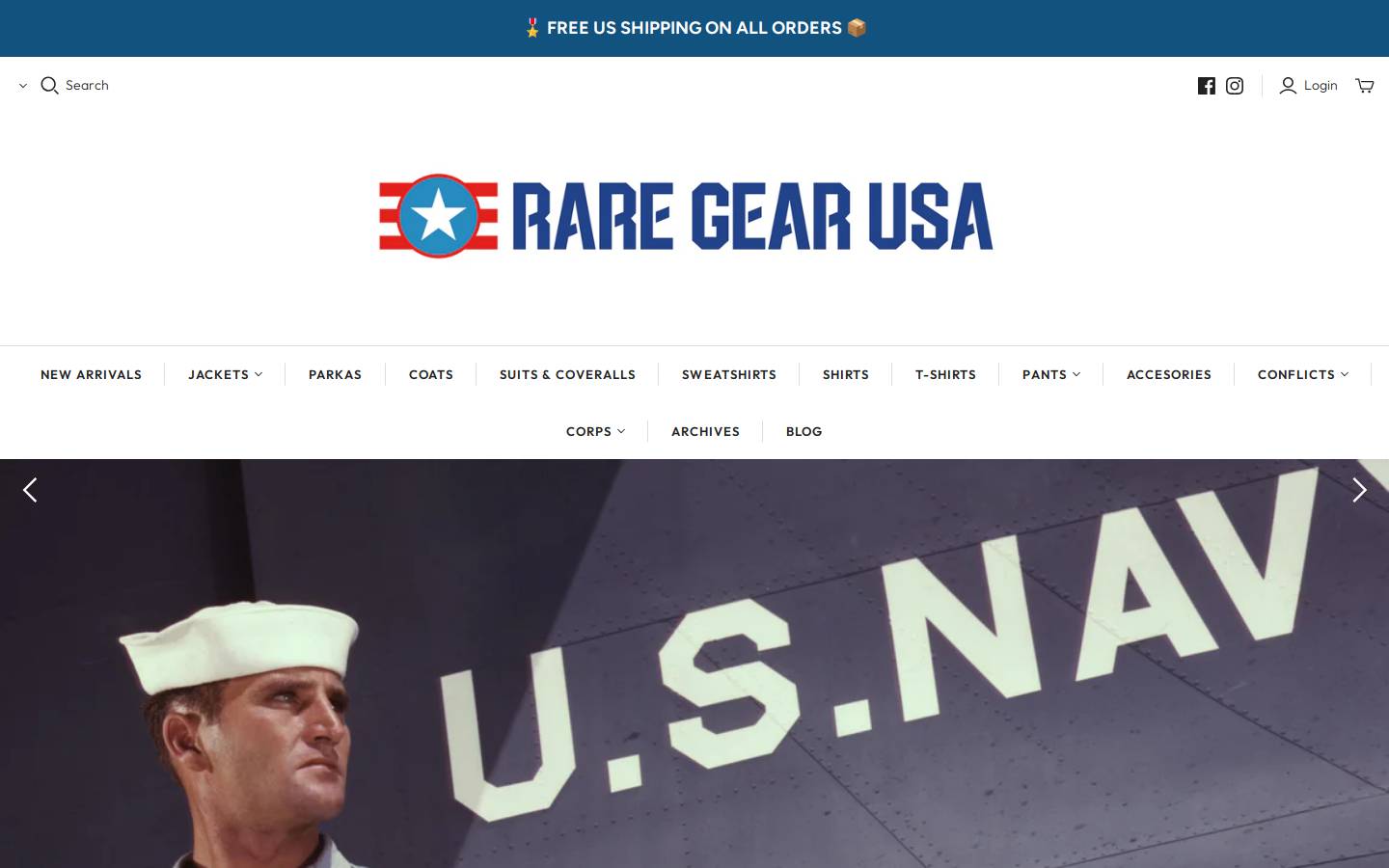 vintagemilitary.us homepage screenshot