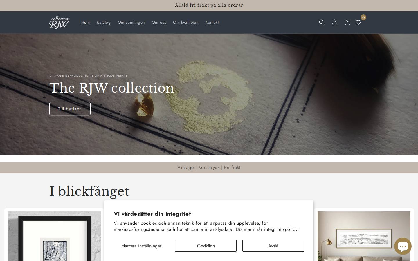 vintageprints.store homepage screenshot