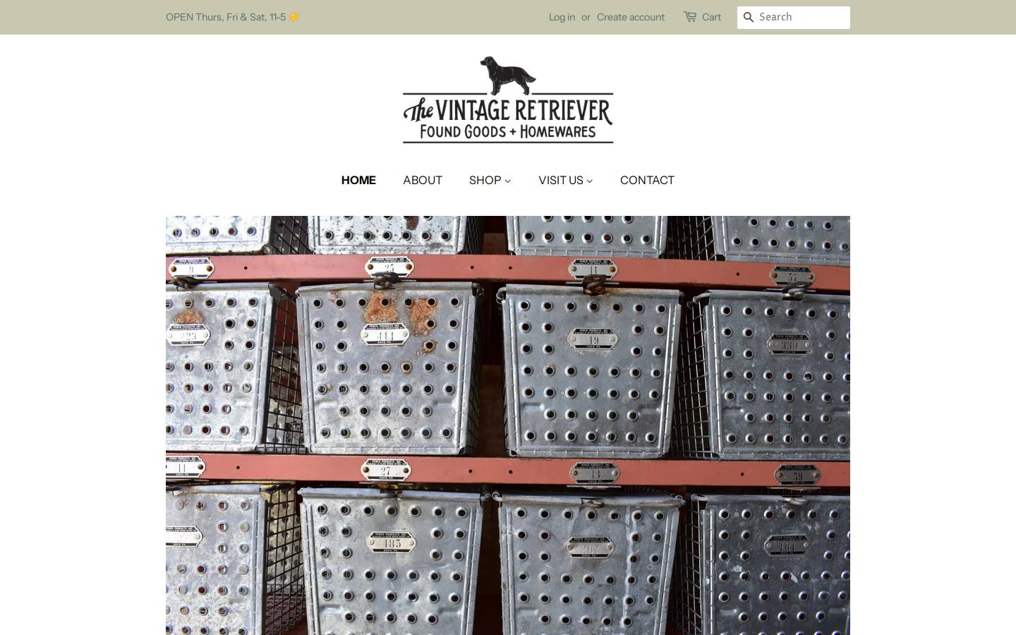 vintageretriever.com homepage screenshot