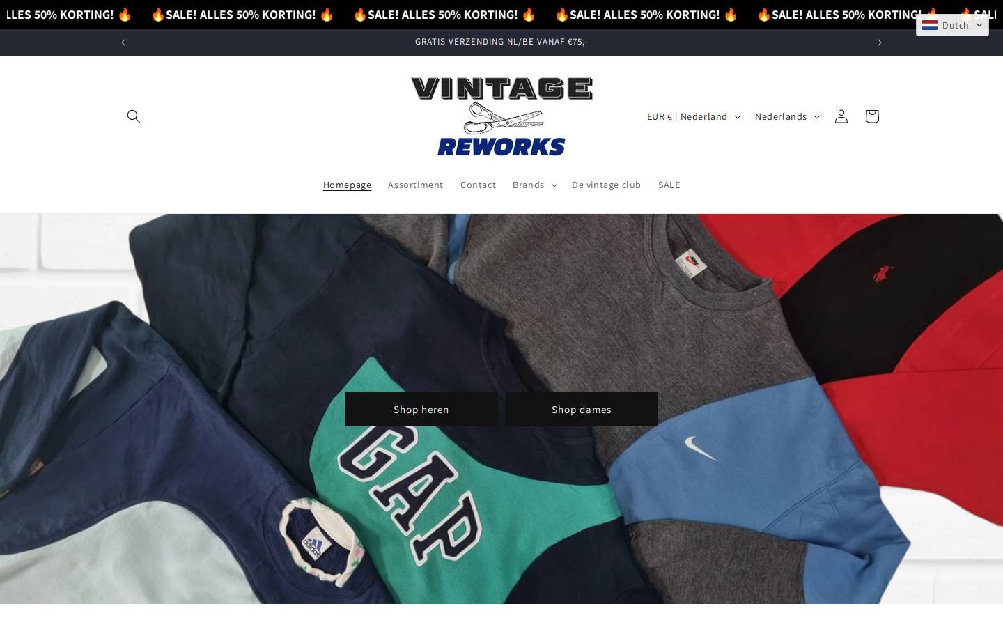 vintagereworks.com homepage screenshot