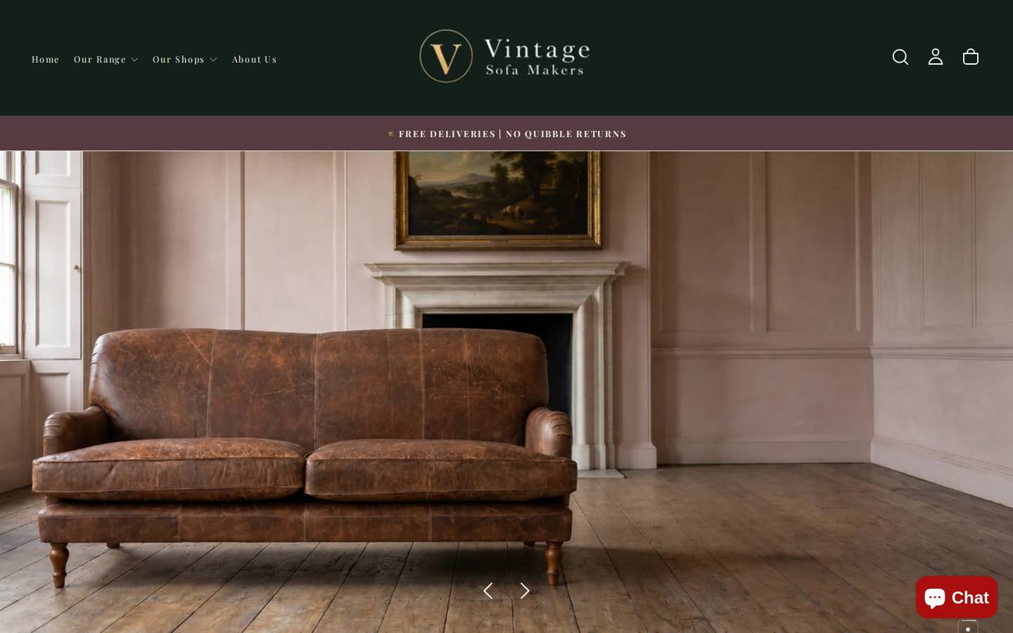 vintagesofamakers.com homepage screenshot