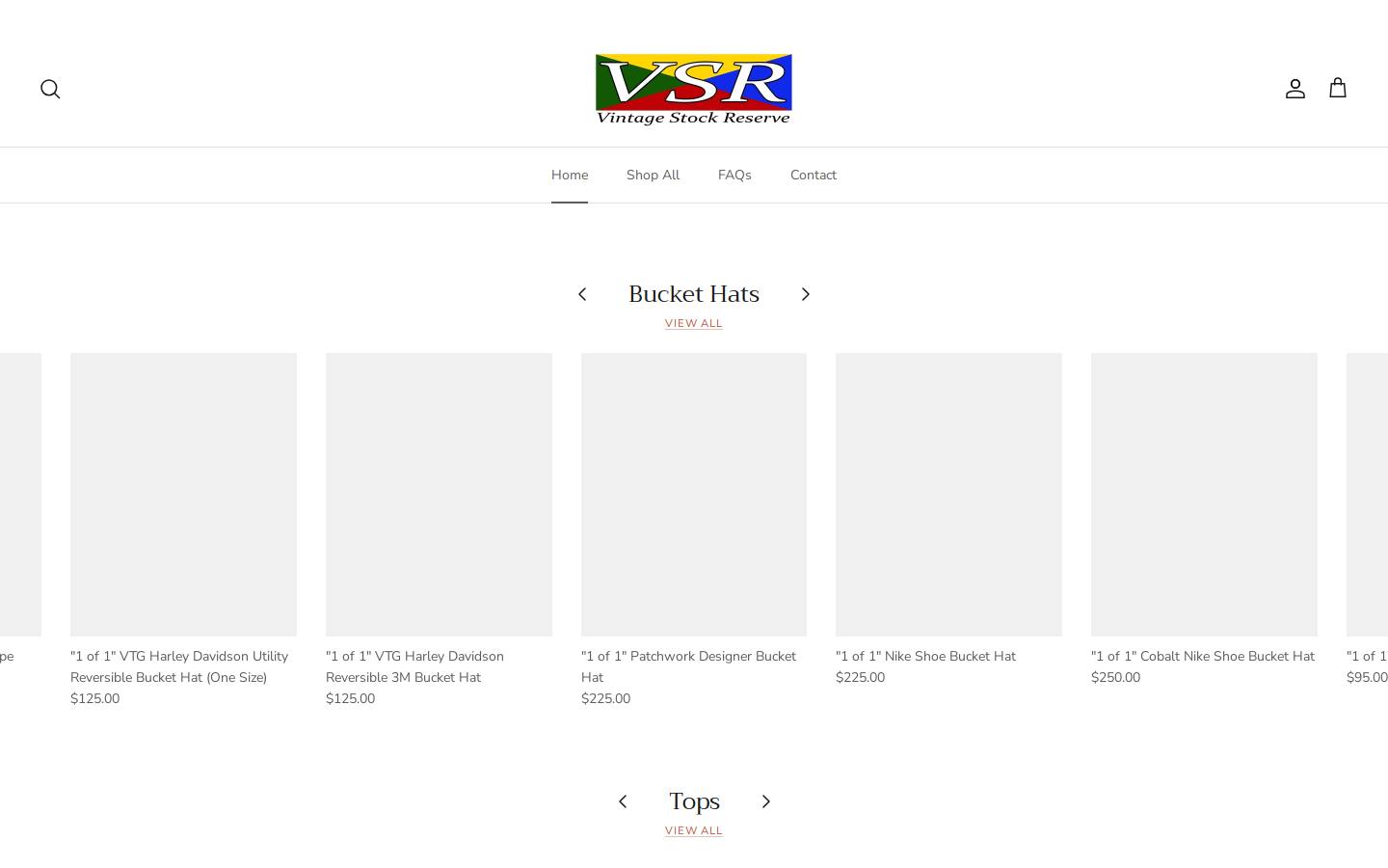 vintagestockreserve.com homepage screenshot