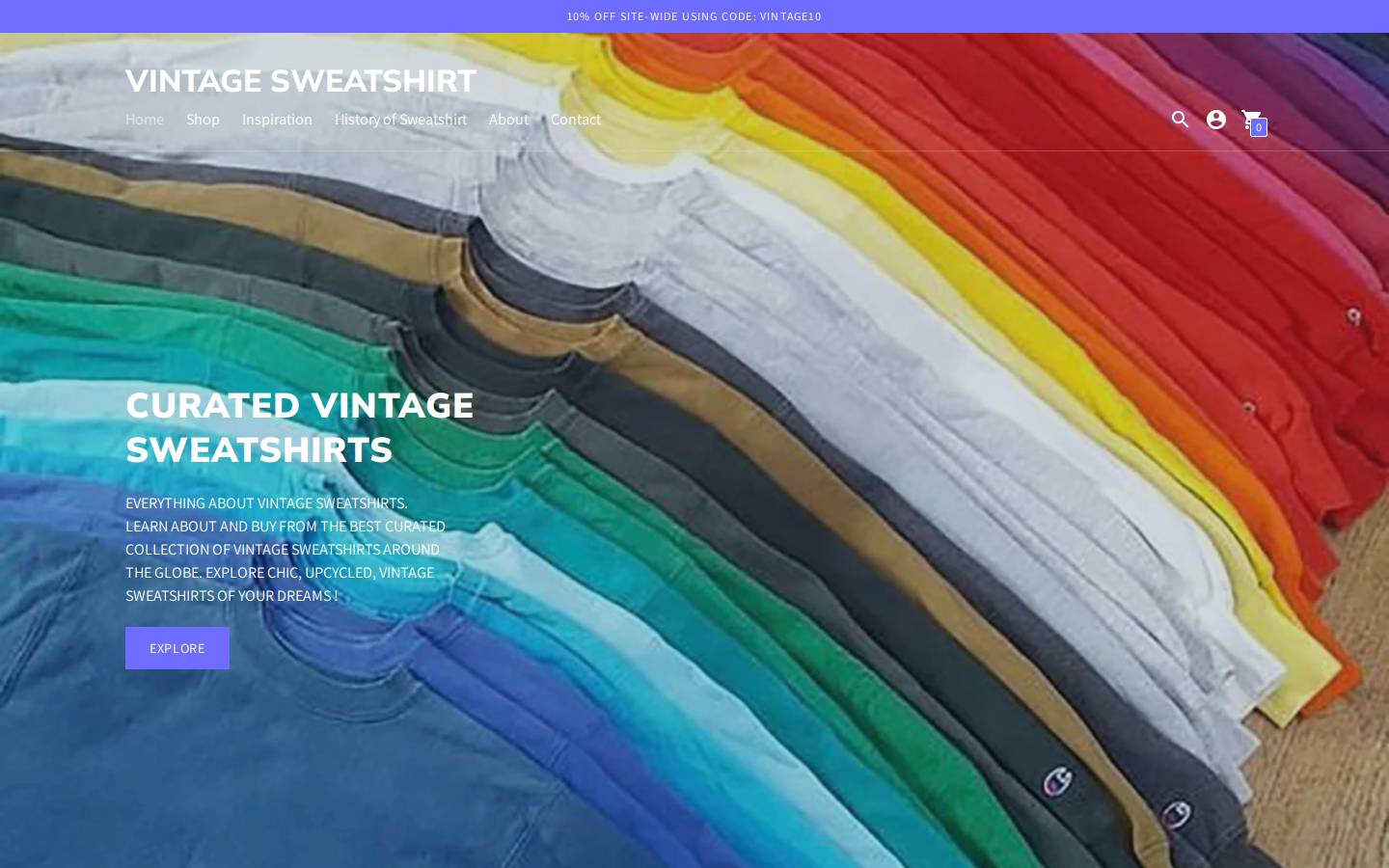 vintagesweatshirt.com homepage screenshot