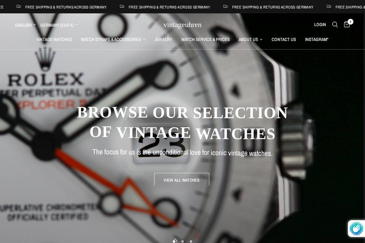 vintageuhren.net homepage screenshot