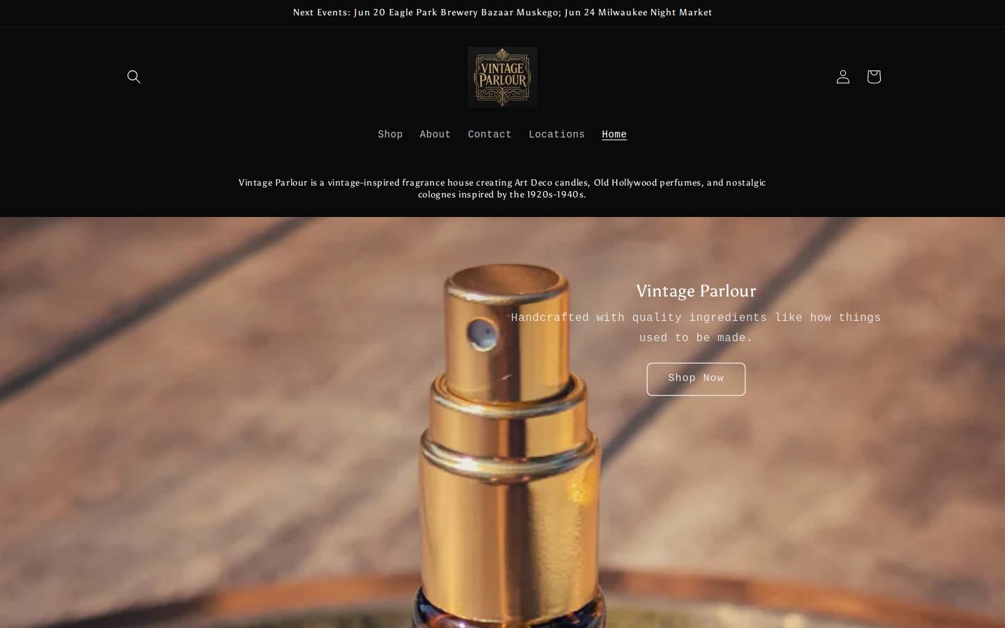 vintagewaxparlour.com homepage screenshot