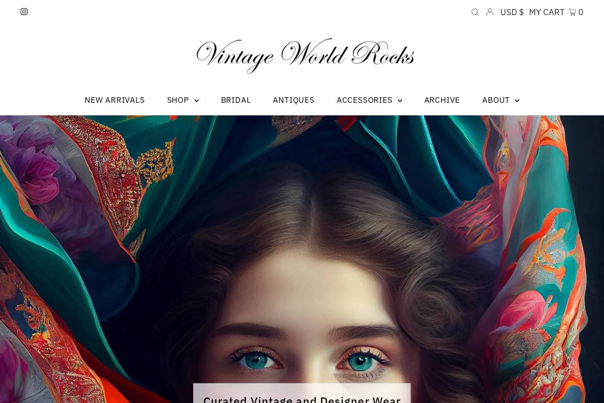 vintageworldrocks.com homepage screenshot