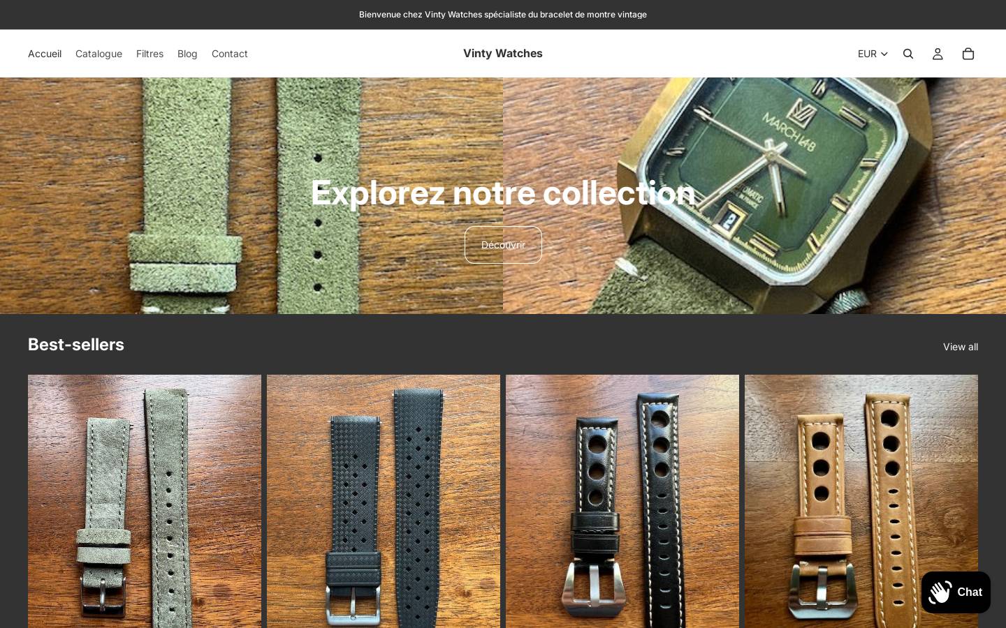 vintywatches.com homepage screenshot