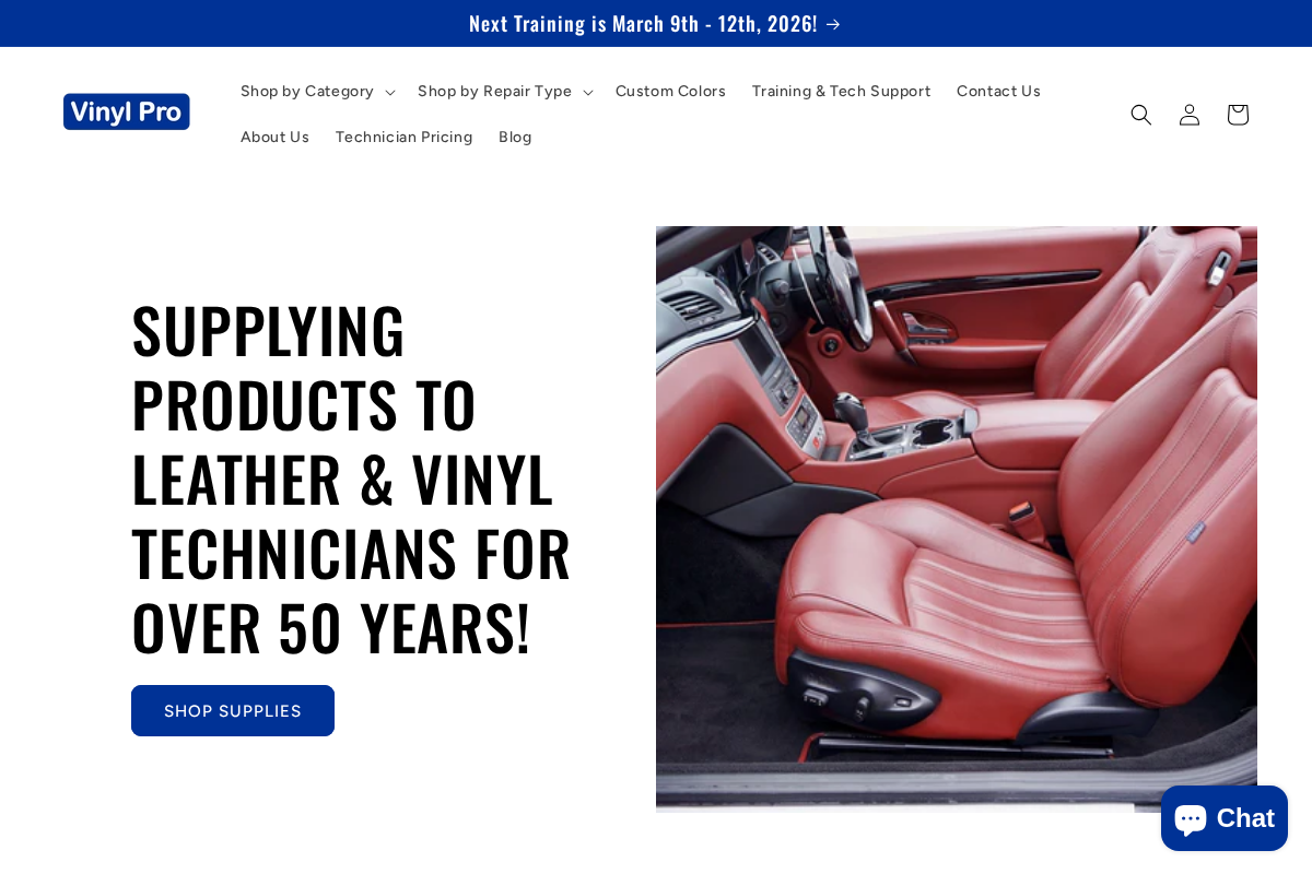 vinylpro.com homepage screenshot