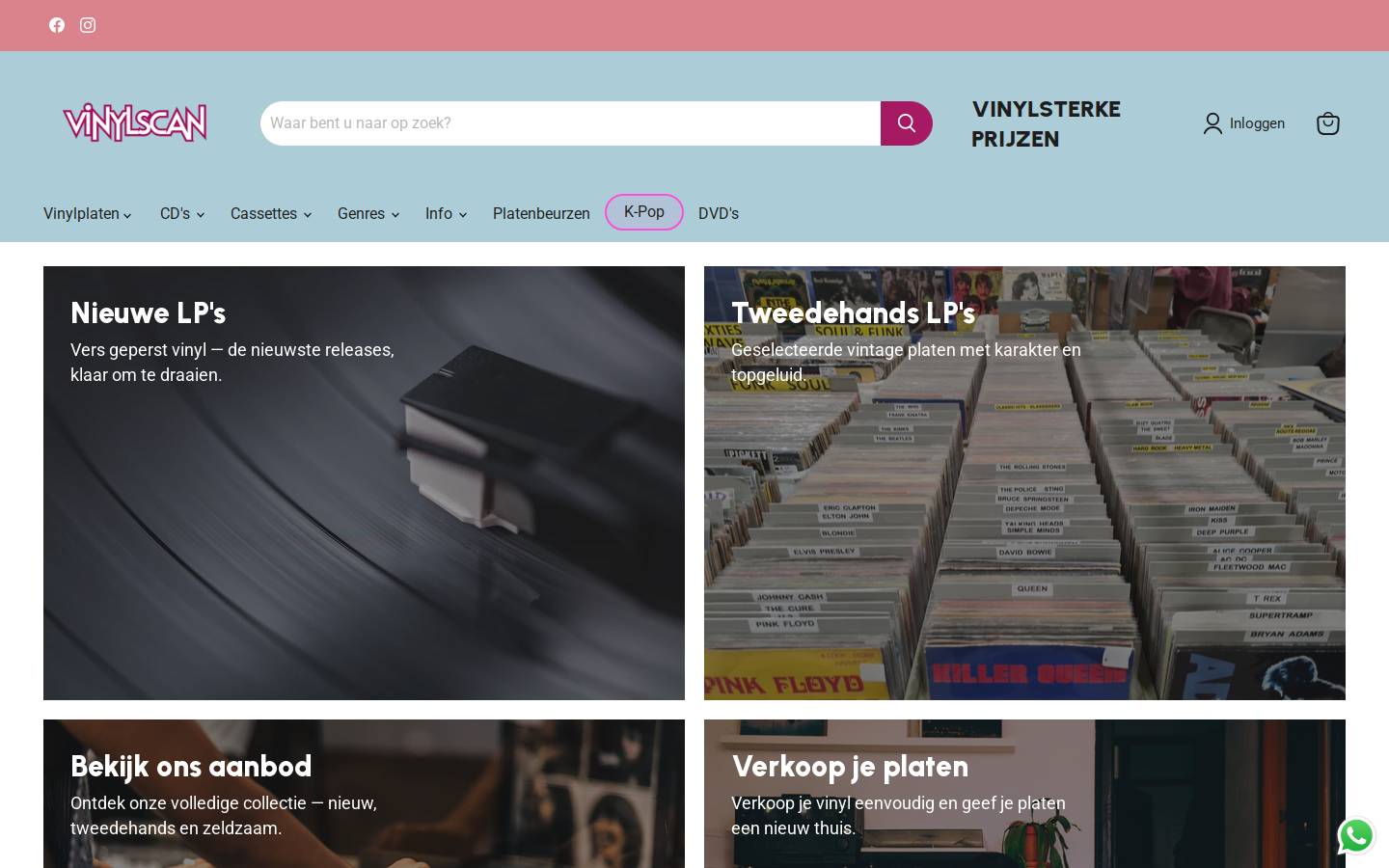 vinylscan.be homepage screenshot